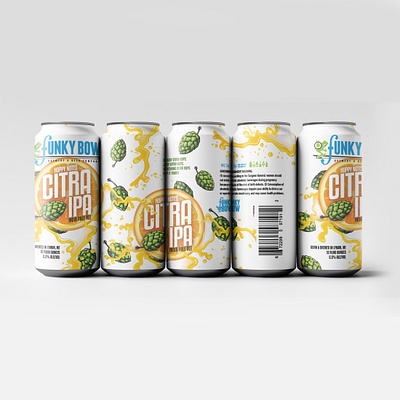 Packaging: Funky Bow Brewing branding graphic design logo packaging