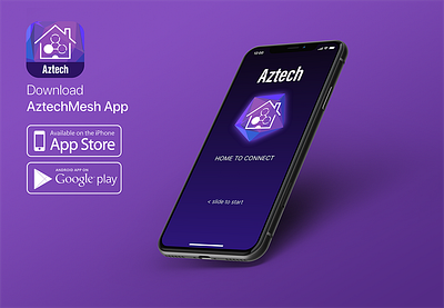Aztech Mesh App Design app design mesh network ui user interface uxui