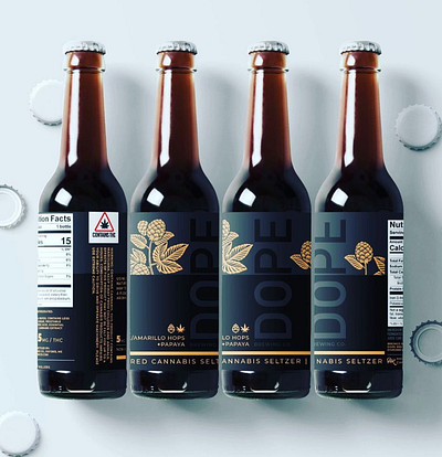 Packaging: Dope Brewing branding graphic design logo packaging