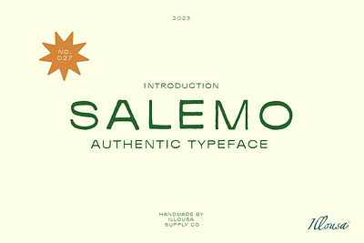SALEMO | Authentic Typeface authentic font book font branding design display font graphic design hand drawing lettering logo logo type made by hand minimalism font sans serif simple font simplicity typeface typography ui ux vintage font