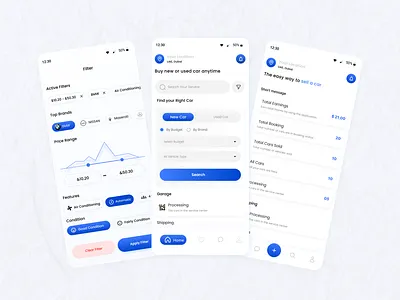 Smart Car Mobile App UI Design by Arshan sayed arshan sayed mobile application smart car soft ui ui ux deign