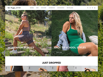 Vitality - Shopify Plus Development & Personalization branding creative direction development ecommerce homepage personalization shopify plus uxui design