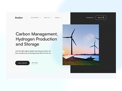 Avalon — Landing Page landing page landing page concept ui userinterface ux web webconcept webpage webui