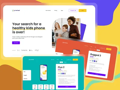 Kids Phone Website kids research site ui ux webapp website