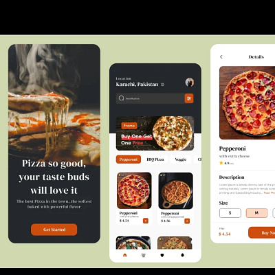 Track your sizzling hot pizza's journey ✨ Ui app design ✨ app design delivery app design figma figma design mobile app ui ui design uiux ux design