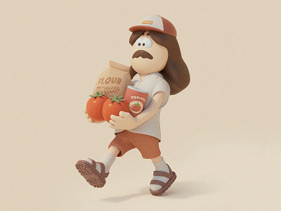 Ready to cook 3d c4d character cinema4d cook illustration