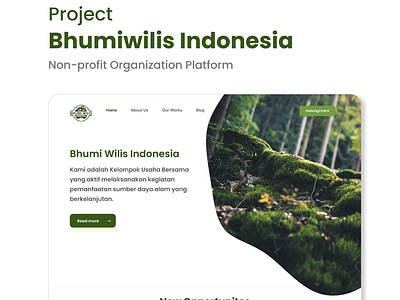 Bhumiwilis Non-Profil Organizational Platform branding clean clean design crowd crowdfunding design green logo minimalist non profit organizational platform redesign redesign web responsive ui uiux web web design website