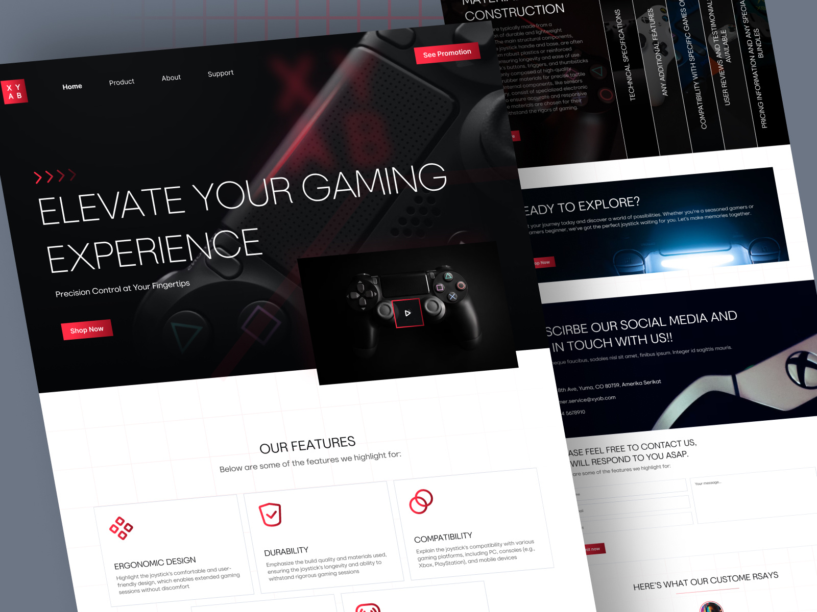 Example of Landing Page Design Only