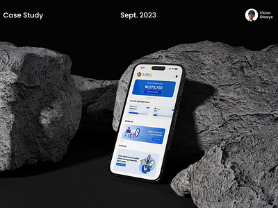Pocket Vault Savings App Case Study adobexd app design case study figma mobile app savings app savingsapp ui uiux ux ux research victor olaoye