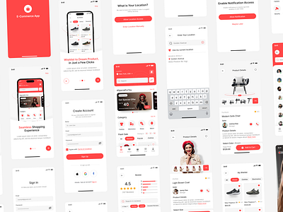 ECommerce App UI Kit | E-Commerce App UI Design | Figma android app design app designer app developer app ui app ui design design e commerce app ecommerce app figma hire ui ux designer insightlancer ios online store app ui ui design uiux user interface ux ux design