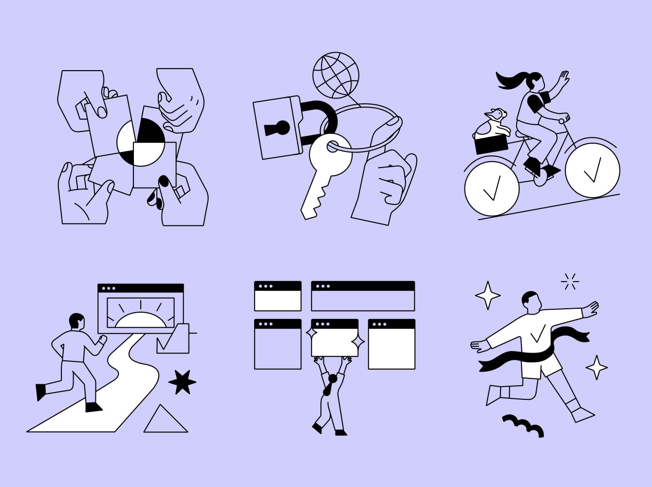 ShareFile Brand Illustrations black and white illustrations character line illustration product illustration spot illustration