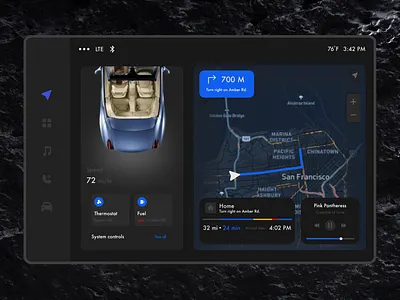 dailyUI_Automotive interface automotive interface cars dailyui design maps navigation ui