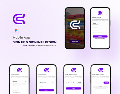 Mobile Sign In & Sign Up Page Design Of UI branding sign in sign up ui ux