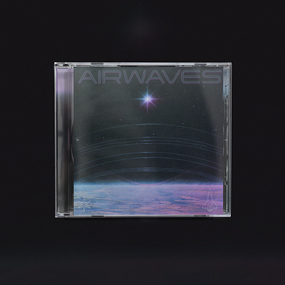 Airwaves Single Artwork 90s album ambient artwork cd cd case composer galaxy minimalistic music musician production space stars typography universe vintage