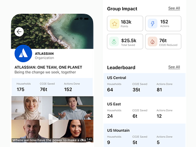Company Environmental Engagement app ios