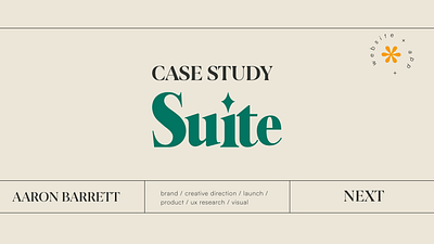 Suite Case Study brand identity brand kit creative direction database schema graphic design illustration logic logo product design style guide user centered ux research visual design webflow