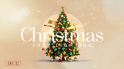 Christmas Tree Lighting Graphic christian christmas church churchgraphics design faith god graphic design illustration logo ui