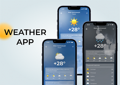 Weather App app design ui ux