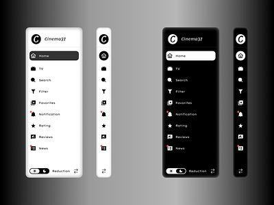 Cinema37 - Dashboard design ui ux