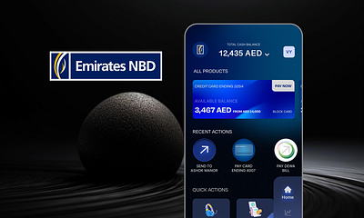 EmiratesNBD Home Screen Redesign Concept banking banking app dubai emirates emiratesnbd home screen ui