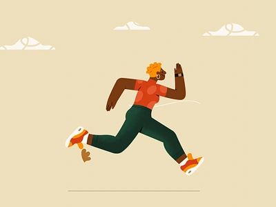 Runner's Paradise 2danimation animation autumn character design exercise fall fresh air hero illustration jog loop run runner thelittlelabs