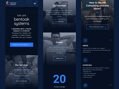 BentOak Digital Agency Mobile digital agency mobile mobile first mobile landing responsive uiux wp template