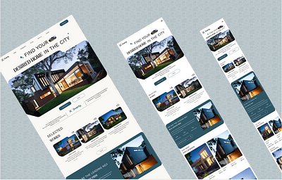 Real Estate Responsive Website architecture branding figma home home decore home page landing page real estate ui uiux ux web design website