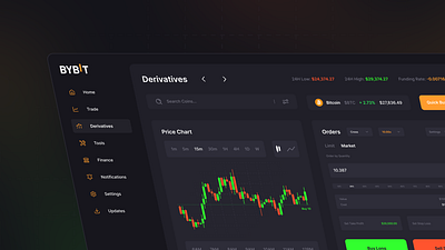 [Mockup] Bybit Trading Dashboard UI/UX Design crypto dashboard design figma finance saas trading ui website