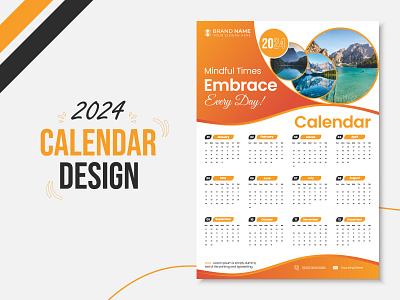 2024 Calendar Design 2024 advertising brand identity branding calendar design graphic design hanging marketing new new year wall