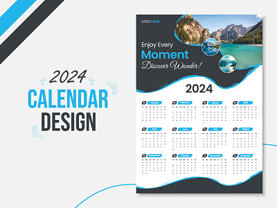 2024 Calendar Design 2024 advertising brand identity branding business calendar corporate creative design graphic design hanging marketing new new year wall