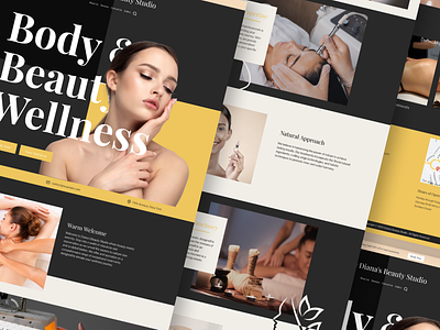 Body & Beauty Wellness , Beauty Studio Website beauty design graphic design studio ui ux web design wellness