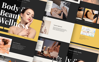 Body & Beauty Wellness , Beauty Studio Website beauty design graphic design studio ui ux web design wellness