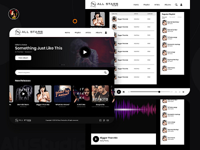 All Stars Music | Web UI dailyui design modern design ui uiux website