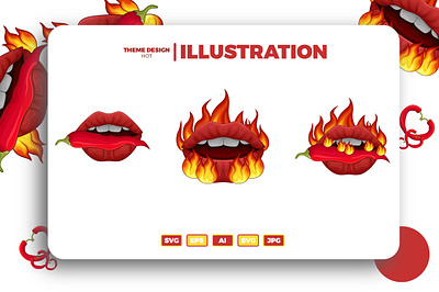 Hot Illustration app branding design food graphic design hot illustration logo typography ui ux vector