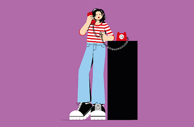 Monica character graphic design illustration vector