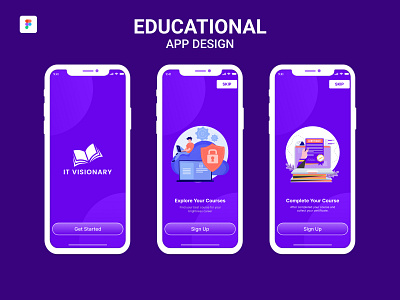 Onboarding page design app design design educational apps graphic design illustration logo mobile apps new apps onboarding page school apps sign in sign up splash screen design web design