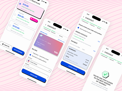 Checkout process 3d app card payment checkout checkout process design graphic design mobile mobile app mobile app design mobile design order order payment payment method payments ui ui design ux ux design