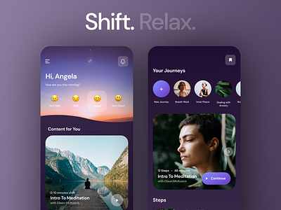 Shift App Dark Mode app design innovate mobile mobile app ui ux