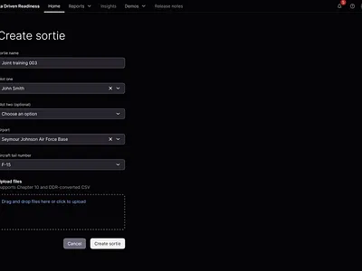 Sortie animation flow - U.S. Department of Defense animation b2b b2g design flat flow form interaction loader loading navigation progress saas sidebar skeleton state ui upload user ux