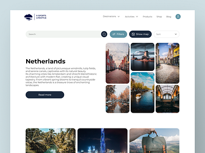 Website Redesign - Location Page UI UX airbnb app design figma figma design graphics grid inspiration ios app landing page location photos sports tourism travel ui design ui ux ux design web design website website redesign