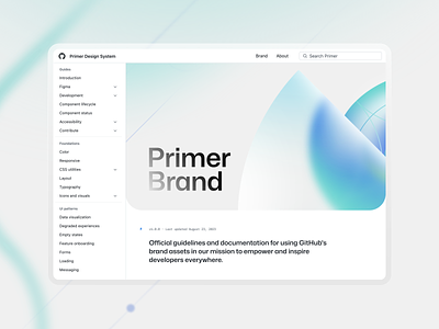 Primer Brand brand design system documentation illustration layout primer ui web