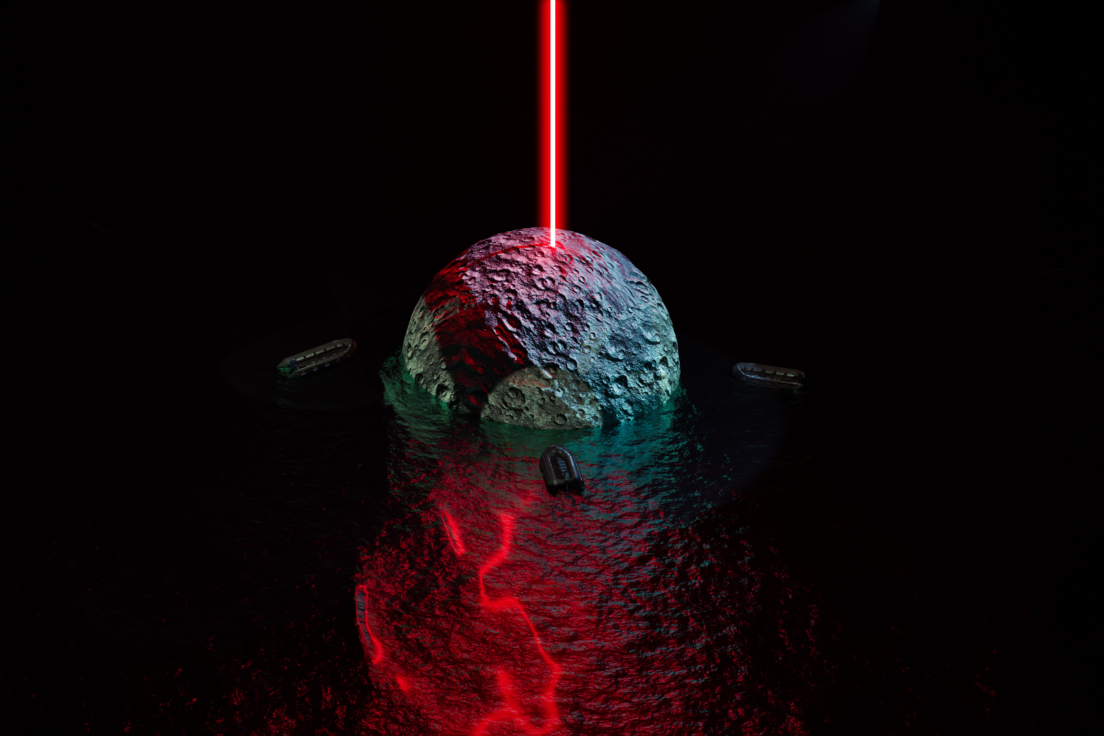 "We found a moon sir" - 3D Illustration 3d 3dillustration blender colorful conceptual design environment illustration surreal