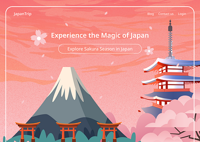 Hero Image - Japan Trip : Explore Sakura Season in Japan hero japantrip ui design