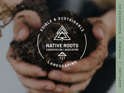 Submark for Native Roots Conservation Landscaping brand brand identity branding design graphic design logo typography