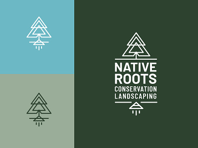 Submarks for Native Roots Conservation Landscaping brand brand identity branding conservation design graphic design icon landscaping logo logotype tree