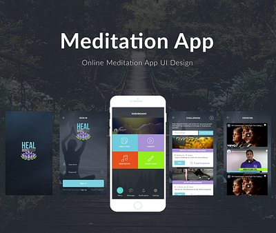 Meditation App UI UX Design for Mobile App app design fitness app health app meditation app meditation app design meditation app ui design ui design ui ux design uiux ux design