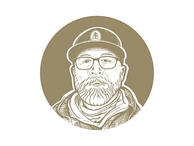 Self Portrait branding illustration line art logo portrait