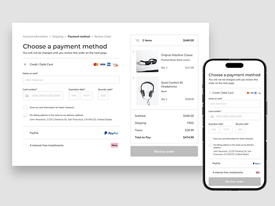 Daily UI #002 - Credit Card Checkout app dailyui mockup ui