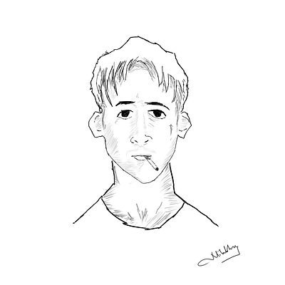 Ryan Gosling (from The Place Beyond the Pines) adobe adobe photoshop design digital sketch graphic graphic design photoshop sketch