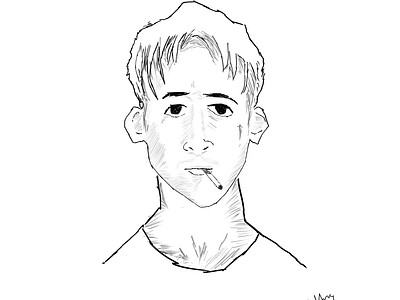 Ryan Gosling (from The Place Beyond the Pines) adobe adobe photoshop design digital sketch graphic graphic design photoshop sketch